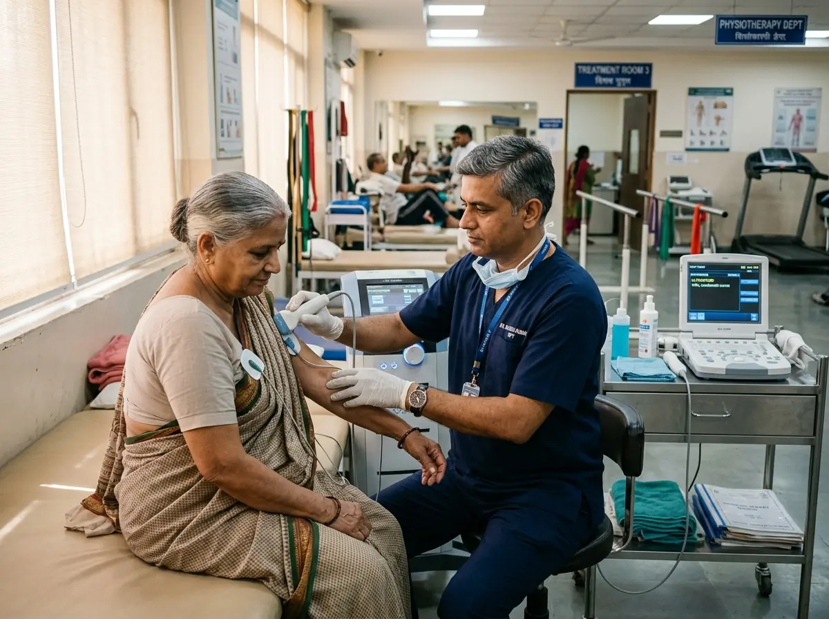 Therapeutic modalities and physical rehabilitation session